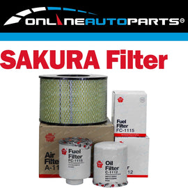 Air Oil Fuel Filter Service Kit for Landcruiser HDJ80 1HD-T 1HD-FT 4.2L Diesel