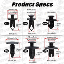 Load image into Gallery viewer, 190 PCS Car Body Trim Retainer Clips Bumper Auto Panel Push Plastic Fastener Kit