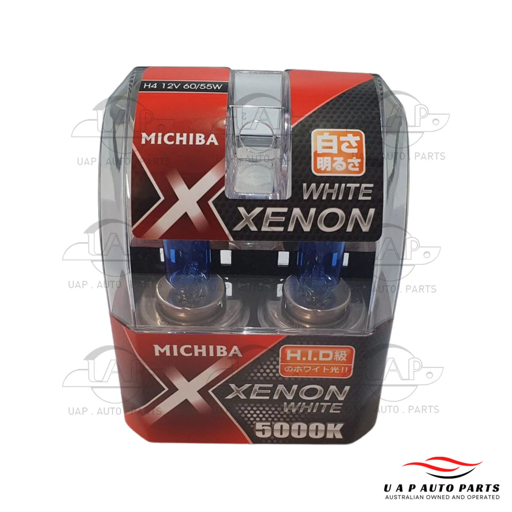 H4 HID Xenon Headlight white Globe Bulb 5700K P43T 60W 55w 12V Michiba Kit 2pc