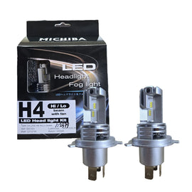 2x H4 LED Headlight Bulb Globe 12V 27W 1900/1500LM 6500K