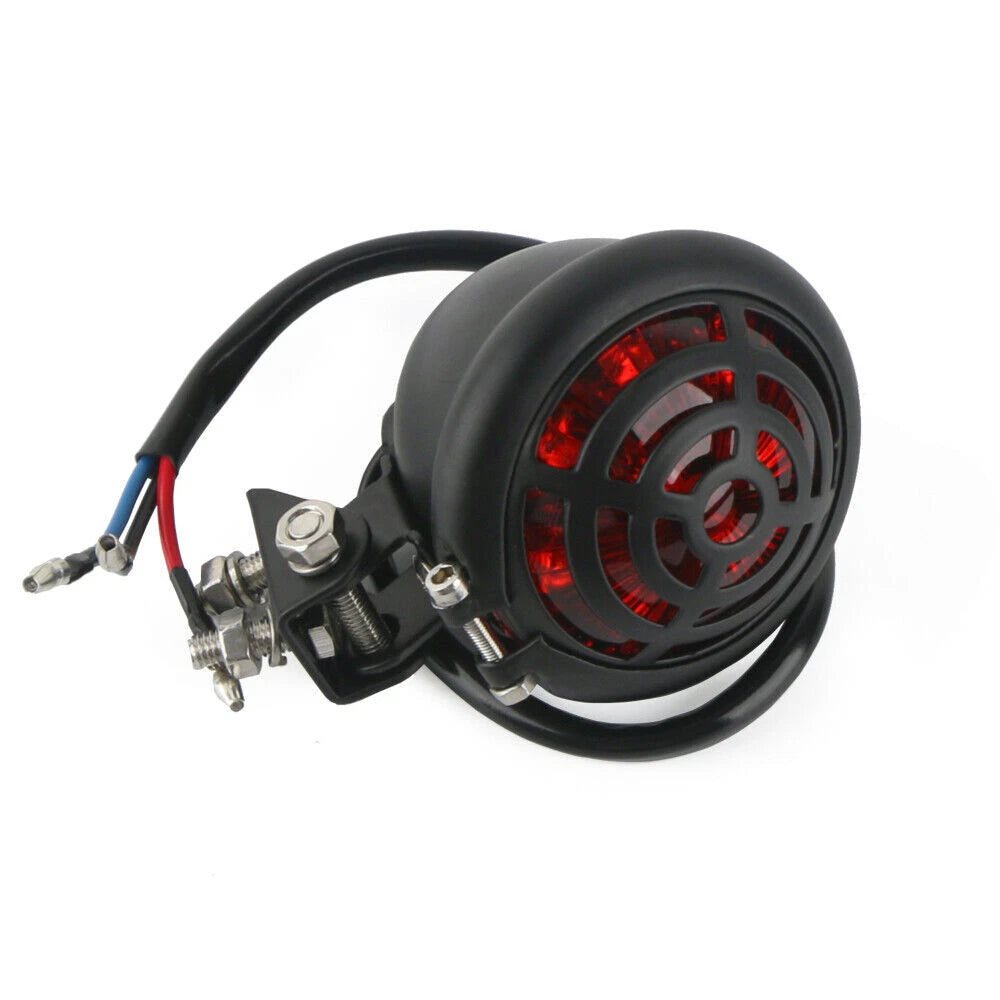 Motorcycle Black LED Rear Stop Brake Tail Light For Harley Bobber Cafe Racer ST*