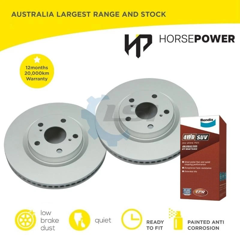 Front Bendix 4WD Brake Pads and Disc Rotors for RAV4 ACA33 ACA38 GSA33 06-12