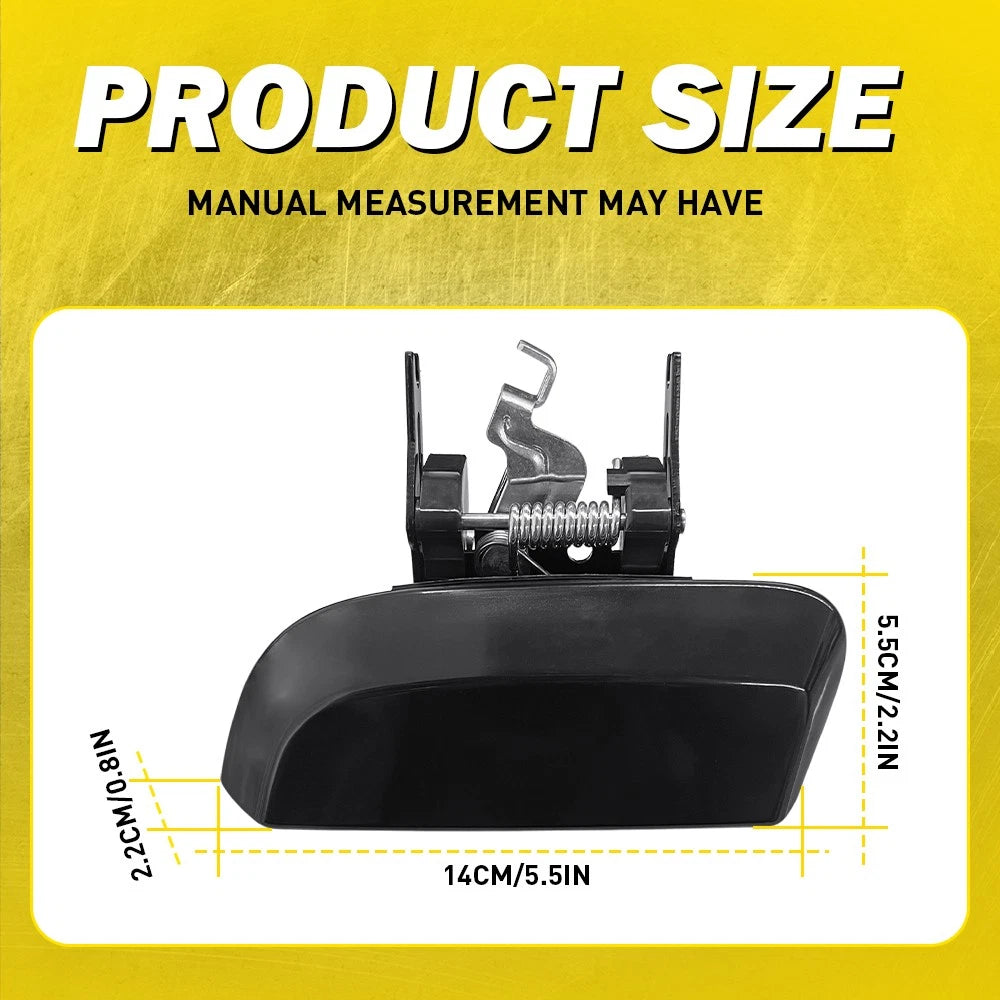 2x REAR Outer LH+RH Door Handle For Nissan Pathfinder R51 2005-2013 Black/Chrome