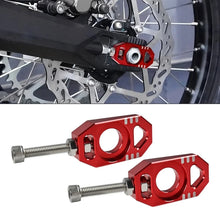 Load image into Gallery viewer, For Surron Sur Ron Ultra Bee CNC Aluminum 2x Axle Block Chain Adjuster Bolts Red