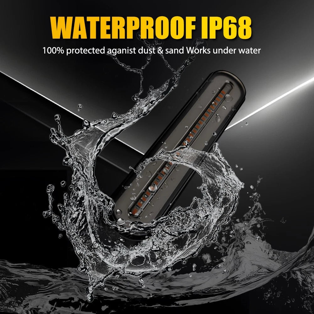 8X 100LED Waterproof 12V Rear Stop Brake Turn Tail Lights Truck Trailer NEWA