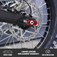 Load image into Gallery viewer, For Surron Sur Ron Ultra Bee CNC Aluminum 2x Axle Block Chain Adjuster Bolts Red