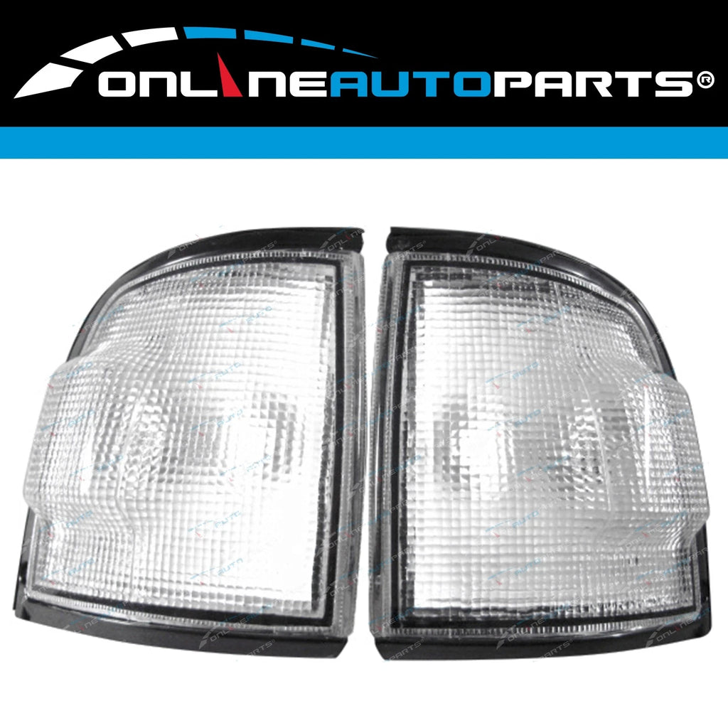 LH+RH Clear Altezza Corner Lights Pair w/Black Trim for Holden Rodeo TF '91-'97