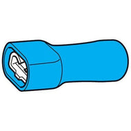 Hella 8205 Female Crimp Blade Terminals 6.3mm Blue Vinyl, 10 Pack