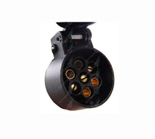 Load image into Gallery viewer, 7 Pin Flat to 7 Pin Large Round Trailer Connector Adaptor Plug ADA7LS7FP
