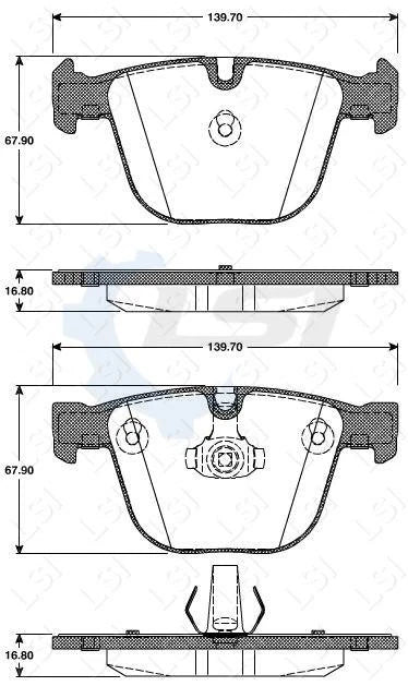 European Rear Brake Pads and Disc Rotors w/ sensor for BMW X5 E70 X6 E71