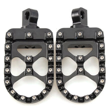 Load image into Gallery viewer, MX Style Black Foot Peg Footrest Fit For Harley Sportster Touring Softail Dyna S