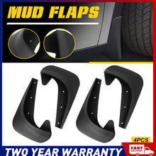 Load image into Gallery viewer, 4x Black Colour Universal Splash Guards Mud Flaps for Toyota Hilux Land Cruiser.