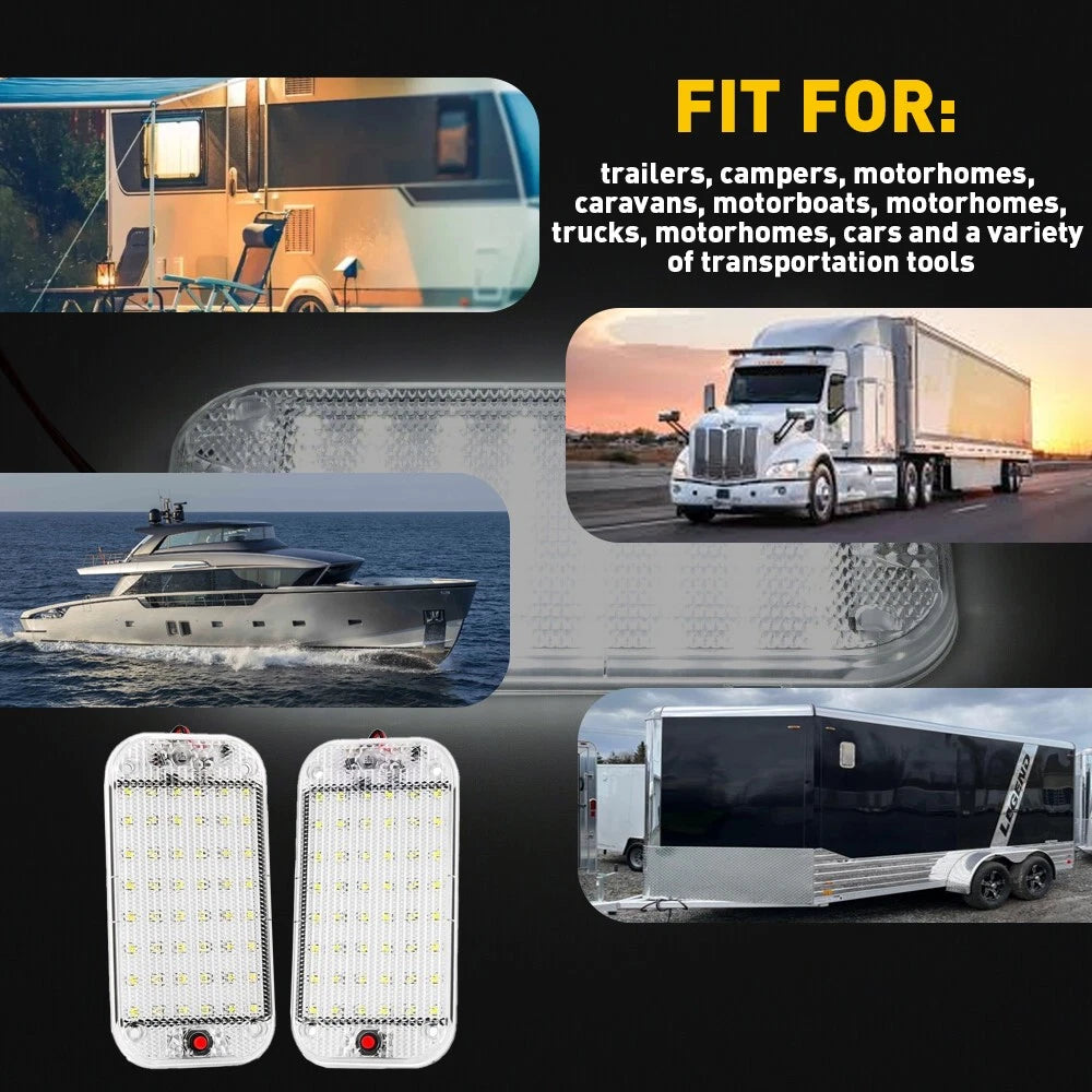6x 48led Car UTE Caravan Roof Interior Ceiling Dome Light Truck Cabin Lamp Hot