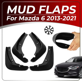 4X Black Car Mud Flap Splash Guard Fender Mudguard Mudflap For Mazda 6 2013-2021