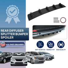 Load image into Gallery viewer, For Audi A3 A4 A5 A6 S3 Black Car Rear Diffuser Bumper Splitter Spoiler Lip Fins