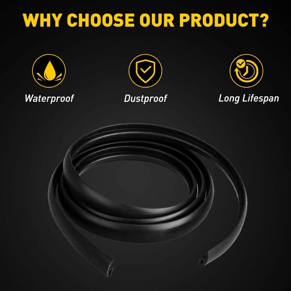 Windshield Rubber Molding Seal Trim Universal 10ft Windscreen and Windows