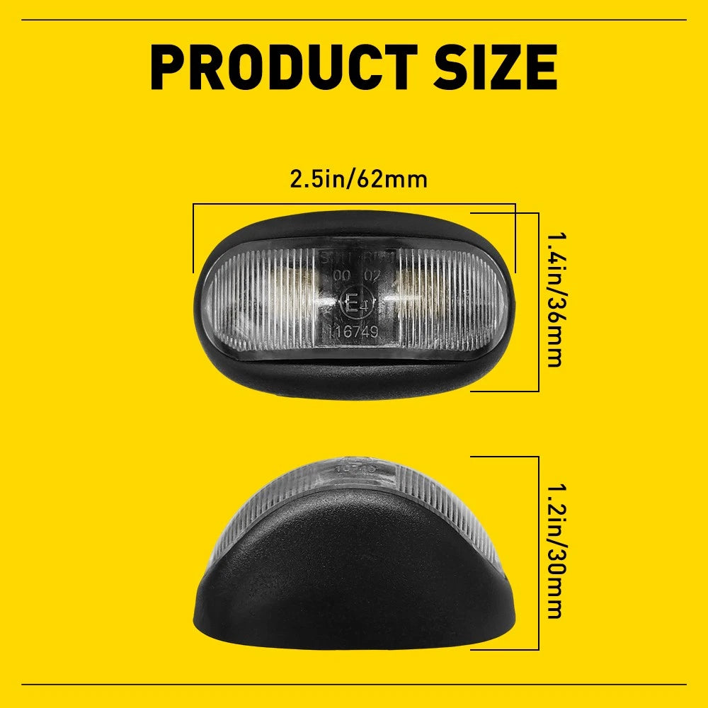 10X led clearance lights side marker Red Amber indicators lamp trailer truck ute