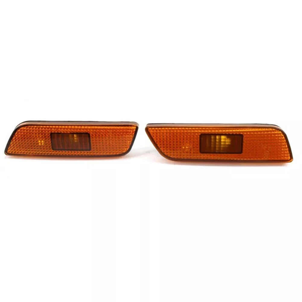 2x Amber Front Bumper Turn Signal Parking Light housing For Volvo S80 1998-2006