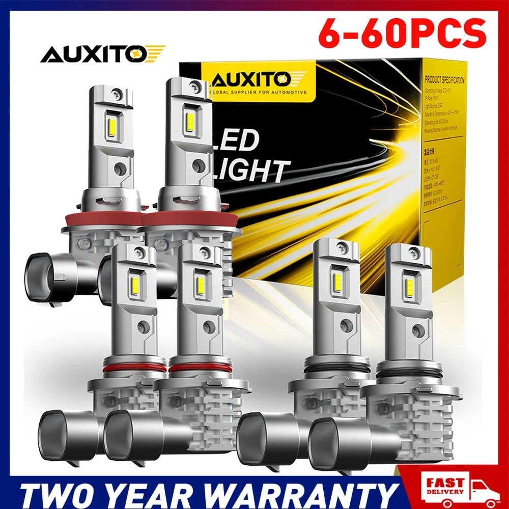 6-60x 9006 9005 H9 LED Headlight Conversion Bulbs Kit Hi Beam Bright White A