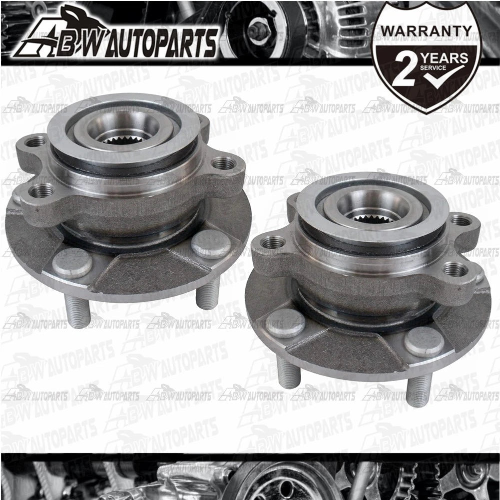 2x Front Left Right Hub Wheel Bearing Kit For X-Trail T31 2.5L 4WD ABS 2007-2014