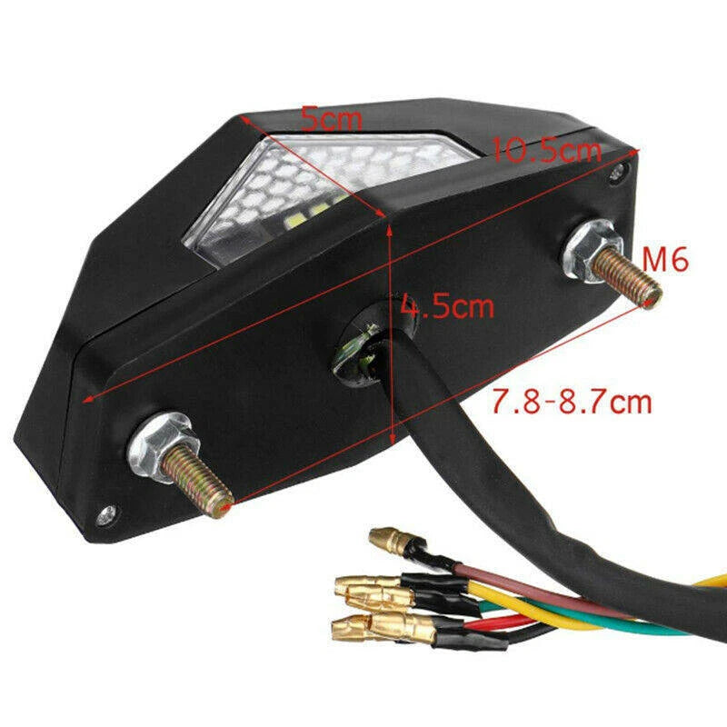 Universal Motorcycle LED Tail Light Turn Signal Rear Brake Stop Indicator Lamp S
