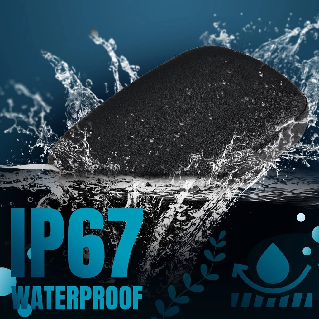 6 Suction Cup Rear Fender Passenger Pillion Rectangle Pad Seat For Harley Custom