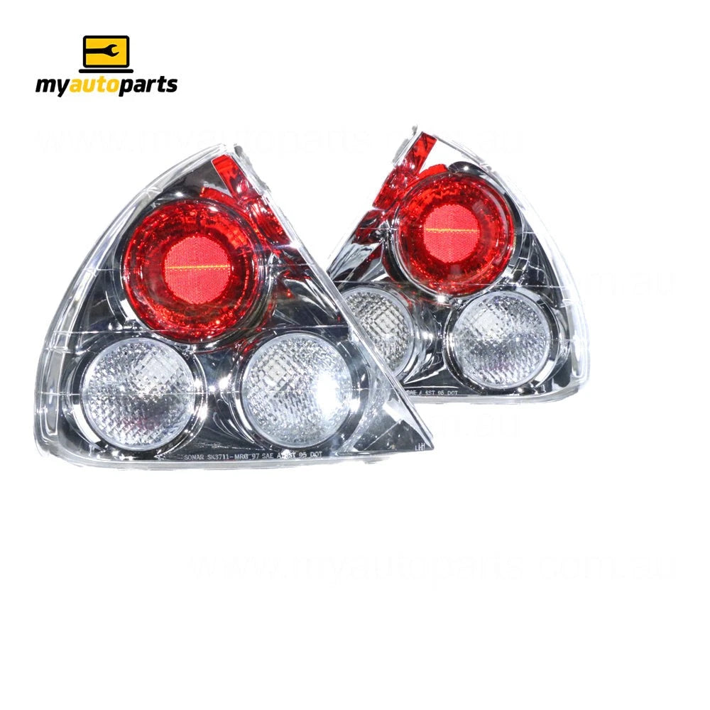 APG All Crash Chrome Tail Lamp Pair Aftermarket Suits Mitsubishi Lancer CE 6/...