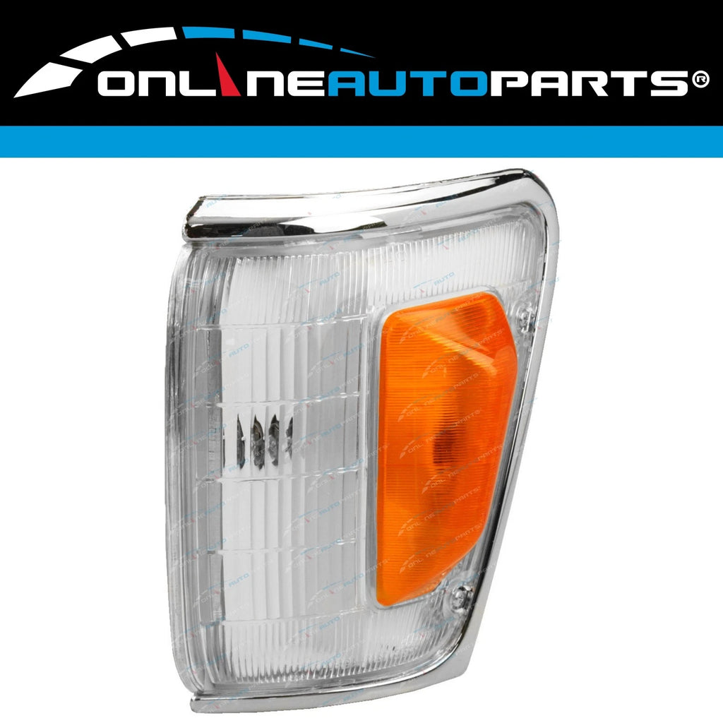 Pair Chrome Trim Corner Indicator Park Lights for Toyota Hilux 4WD Set 1988~1991