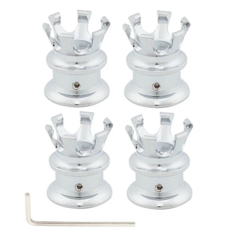 4X Crown Head Bolt Cover Spark Plug Cap Fit For Harley Sportster XL Softail Dyna