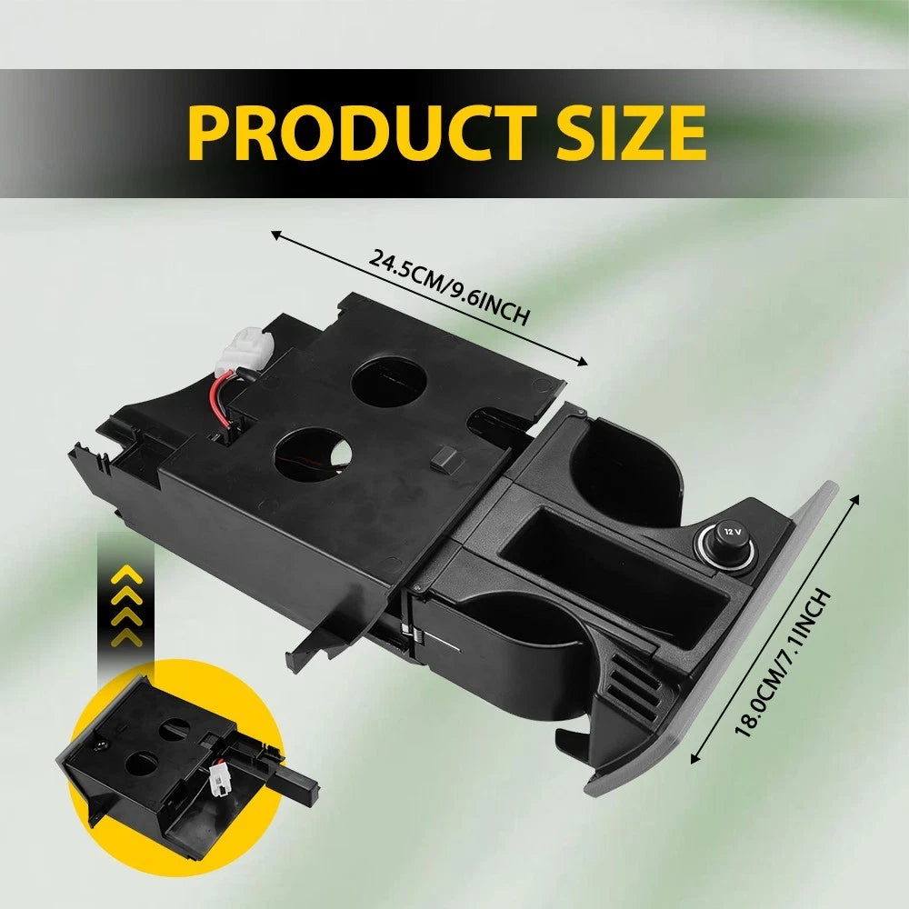 Dash Cup Holder Dual Drink Coin Ashtray Holder for VW TRANSPORTER T5 2003 - 2013