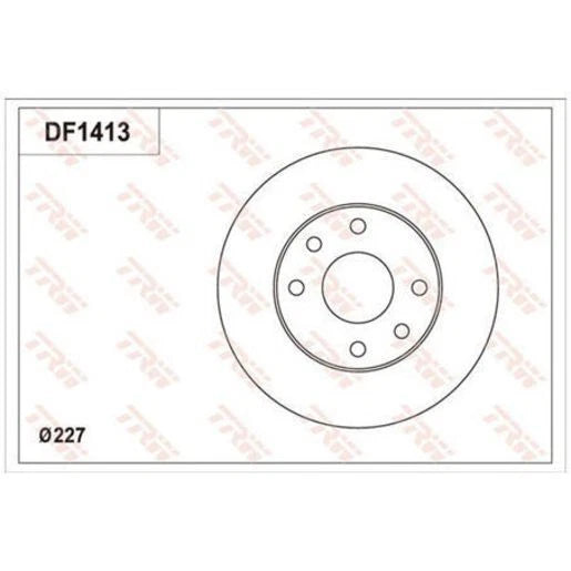 TRW Disc Brake Rotor Solid DF1413S