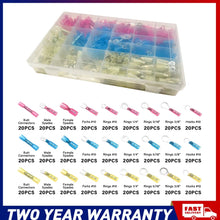 Load image into Gallery viewer, 540pcs Universal Heat Shrink Wire Crimp Connectors Terminals Ring Butt Splices A