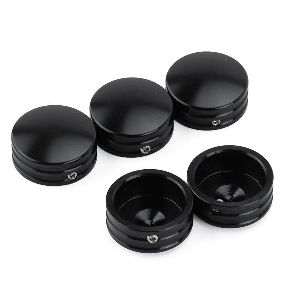 5X Rear Axle Cover Nut Bolt Caps For Harley Sportster XL1200 883 Softail Touring