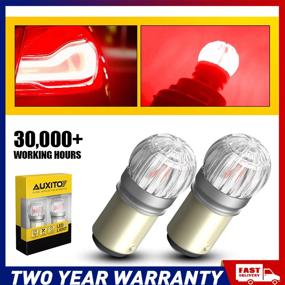 2/4X BAY15D 1157 P21/5W RED 6SMD LED BRAKE STOP TAIL LIGHT CANBUS BULB GLOBE A