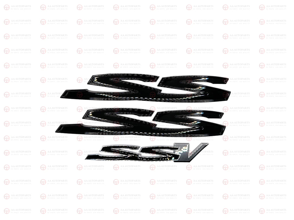 Gloss Black Side Rear SS SSV Set Badge Emblem Holden Commodore VE VF SS 3PCS