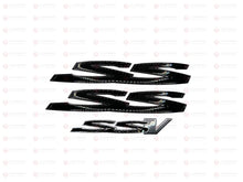 Load image into Gallery viewer, Gloss Black Side Rear SS SSV Set Badge Emblem Holden Commodore VE VF SS 3PCS