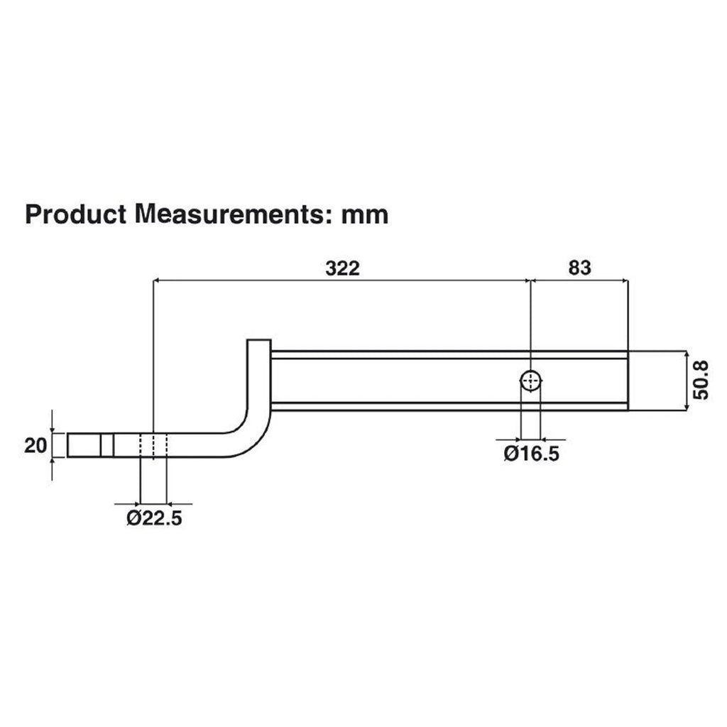 Long Shank Towbar Tow Bar Ball Mount Tongue Hitch 3t Trailer Car Caravan Boat