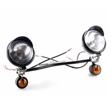 Load image into Gallery viewer, Driving Passing Turn Signal Spot Fog light Bar for Harley Touring Dyna Black ST