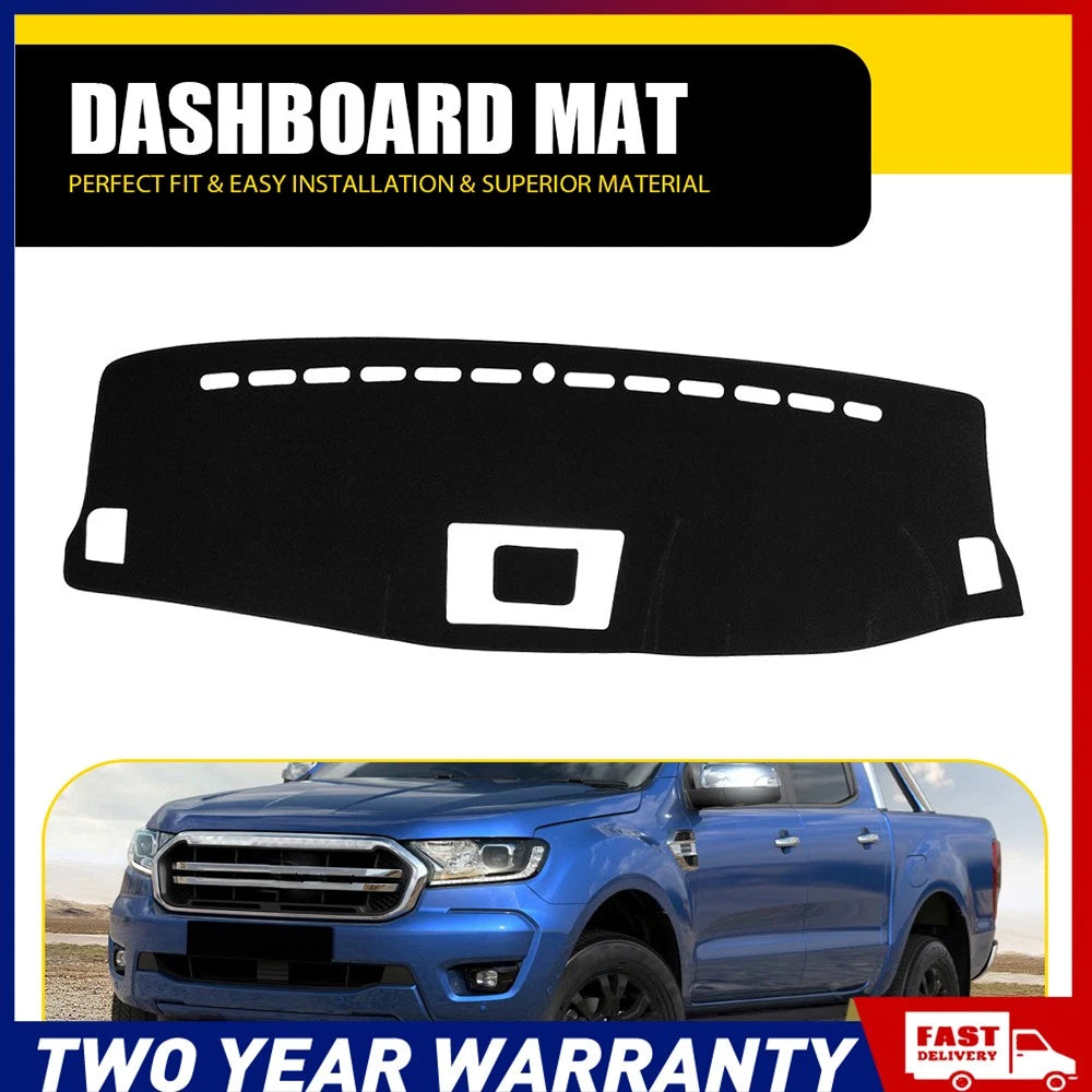 Non Slip Dash Mat For Ford Ranger PX2 PX3 MK3 XLT XL XLS+Coin 15-21 Tray BLACK A