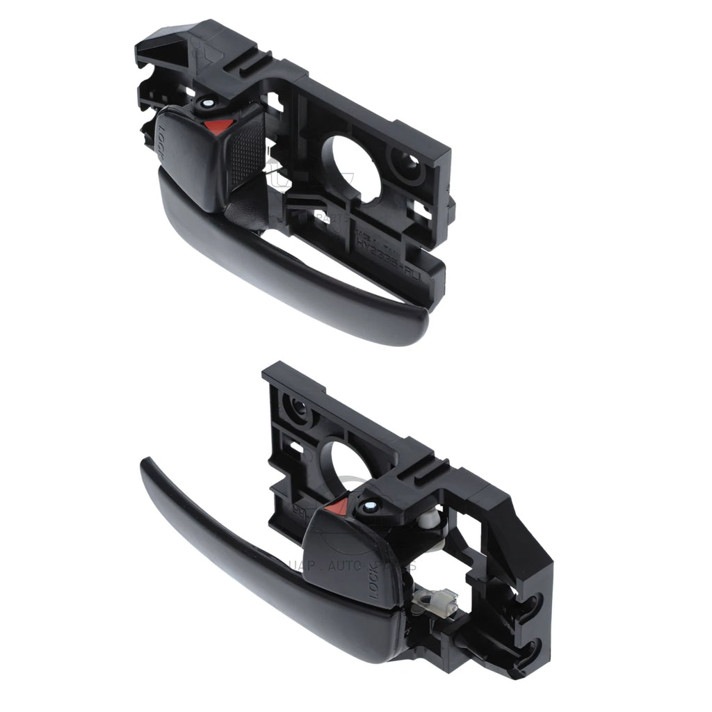 Door Handle Inner for Hyundai Elantra 01-06 Set of 2 Black REAR LEFT+RIGHT