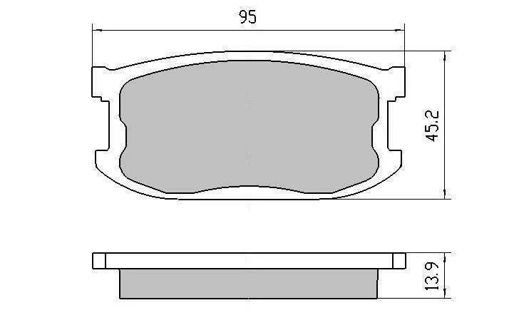 Disc Brake Pads Front DB241 for Ford Laser KA KB Hatch Sedan Mazda 323 BD BF