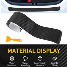 Load image into Gallery viewer, Car Rear Bumper Protector Sill Carbon Protector Fiber Boot Protector Guard 90CM