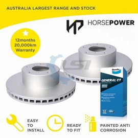 Front Bendix Brake Pads and Disc Rotors for Holden COMMODORE VX VY VZ VT SV6 SV8