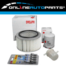 Load image into Gallery viewer, Air Oil Fuel Filter Kit &amp; Spark Plugs for Sierra SJ70 1.3L 4cyl G13BA 1989~96
