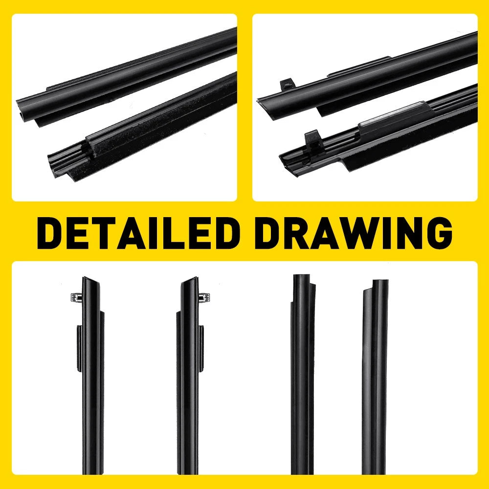 Outer Door Weather Window Rubber Seal FOR TOYOTA Landcruiser PRADO 150 Series