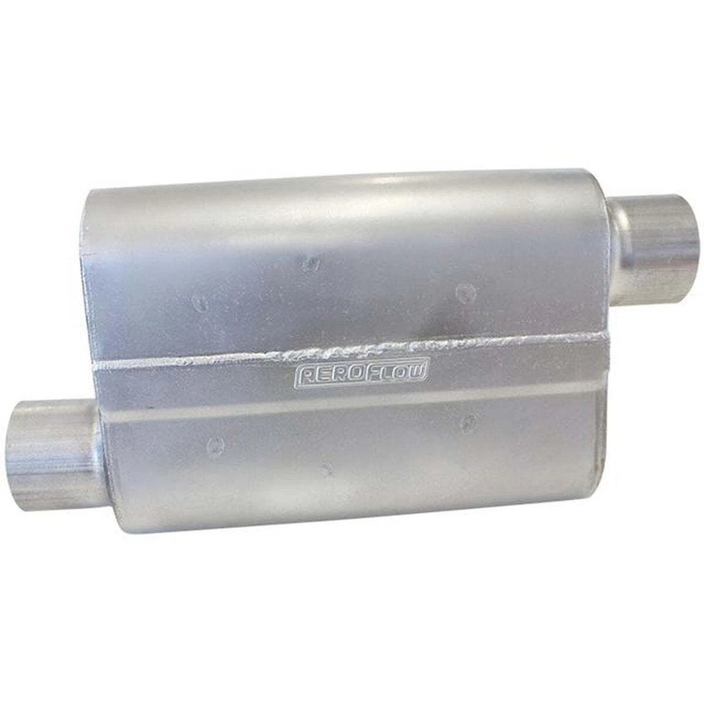 Aeroflow AF5000-250 2.5" Offset / Offset Muffler 13" Length,10" Width,4-1/4" H