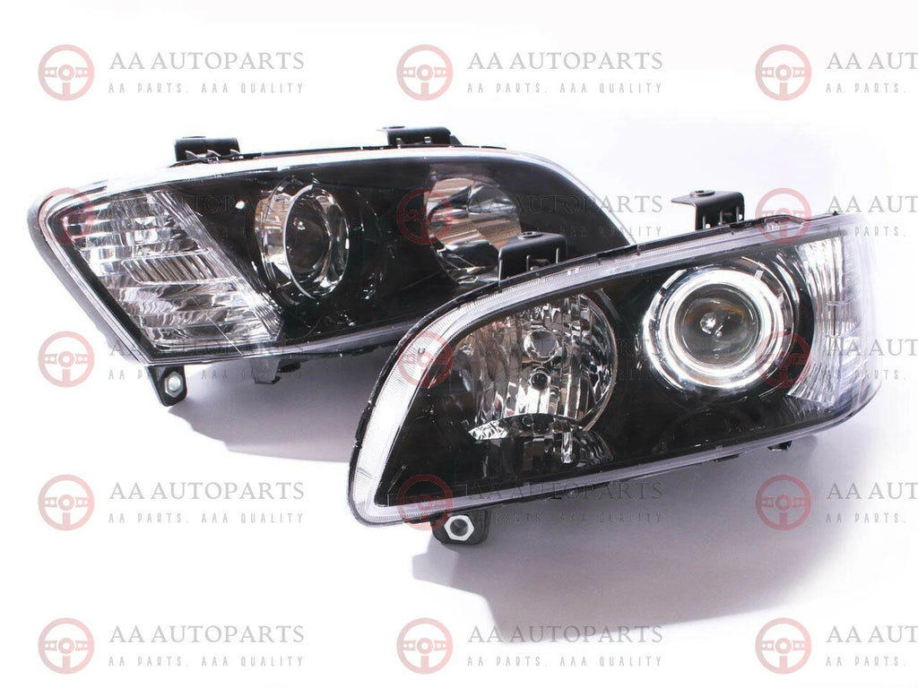 Projector Headlights Pair Black For Holden Commodore VE Series 1 SSV Calias