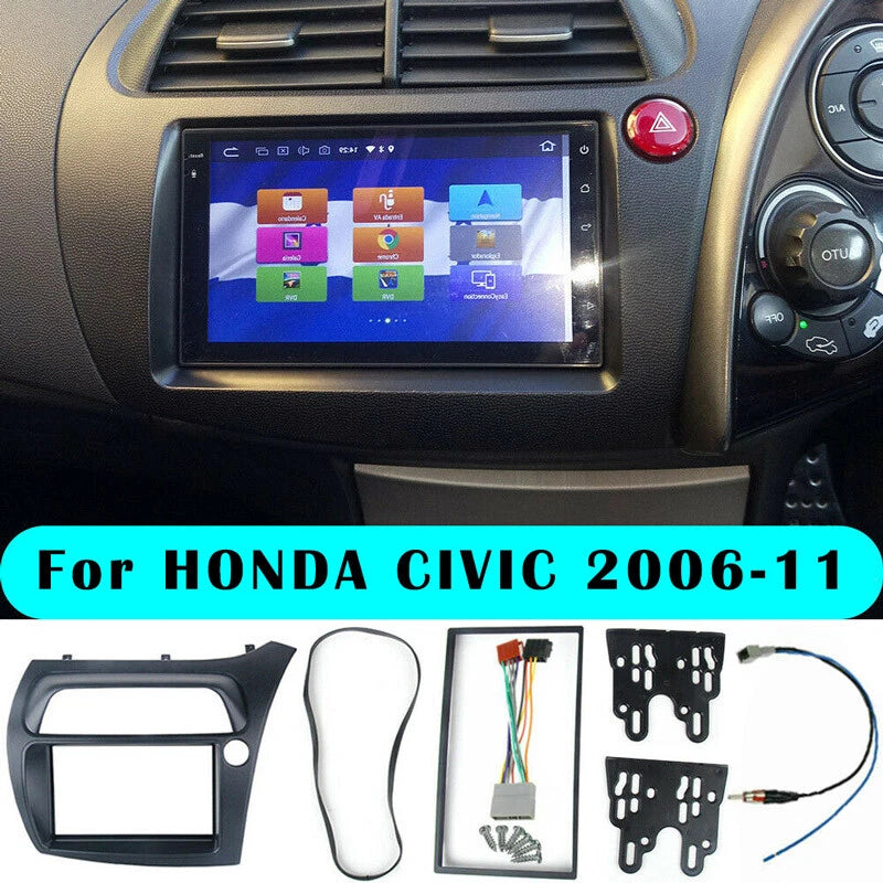 Car Radio Facia Panel Double 2 Din Dash Trim Fascia Kit for Honda CIVIC 2006-11