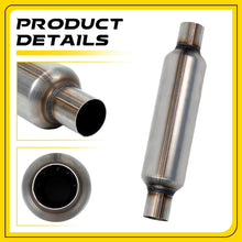 Load image into Gallery viewer, 2" Inch Megapower Exhaust Hotdog Resonator Muffler Glass Pack 12" Long