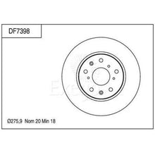Load image into Gallery viewer, TRW Brake Rotor Single 276mm Front DF7398S